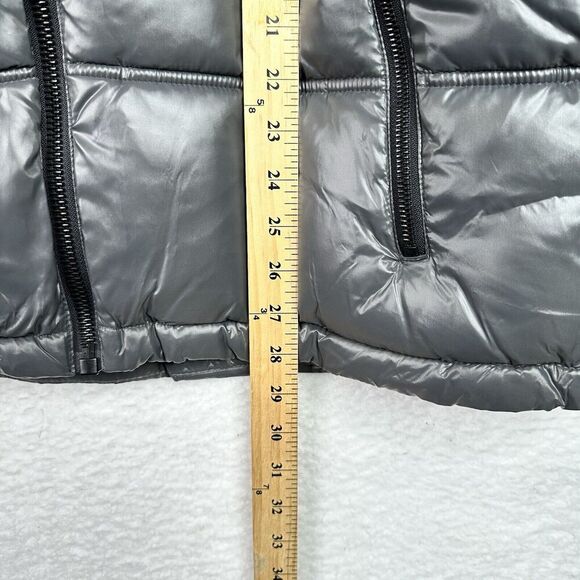Guess Puffer‎ Jacket Mens Sz XL Gray Removable Hood Faux Fur Zip Front NWT $250 - Picture 14 of 15